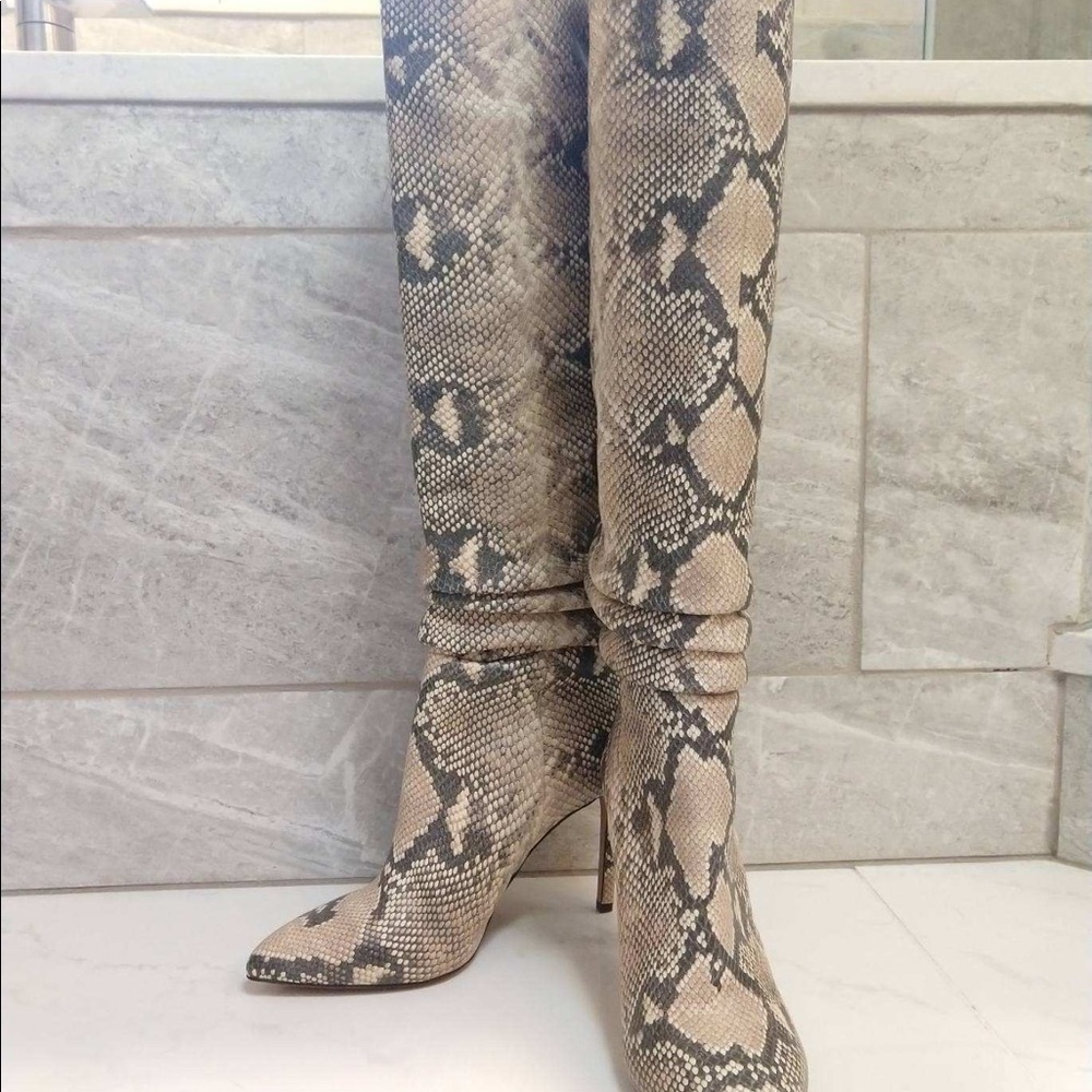 Vince Camuto Snakeskin over the knee boots